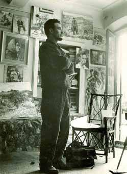 Schinasi in his Studio in Livorno 1956