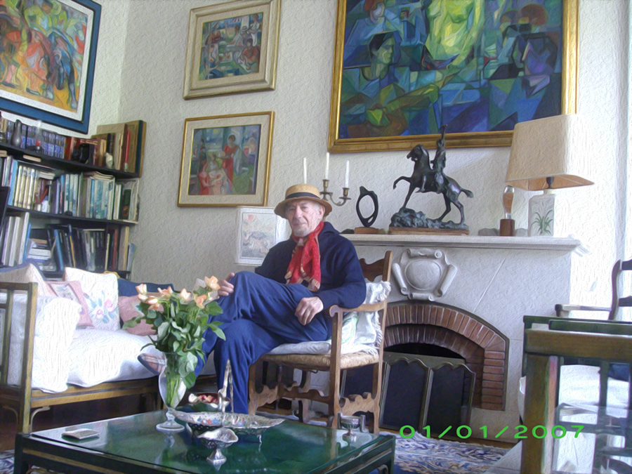Daniel Schinasi At his home in Nice 2007
