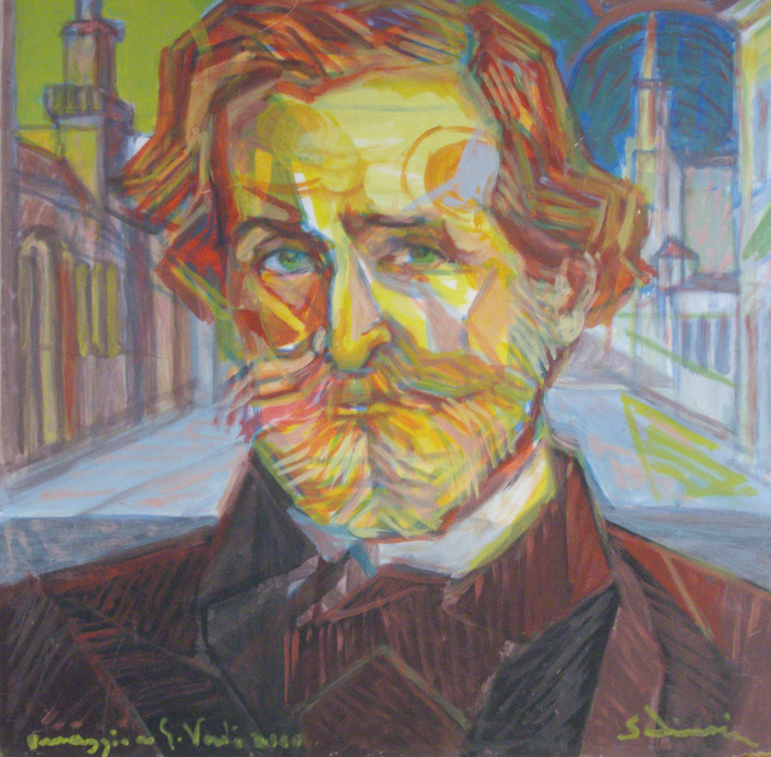 "Tribute to Giuseppe Verdi" 2004 cm 37 x 30 - Price: $ 3,800.00