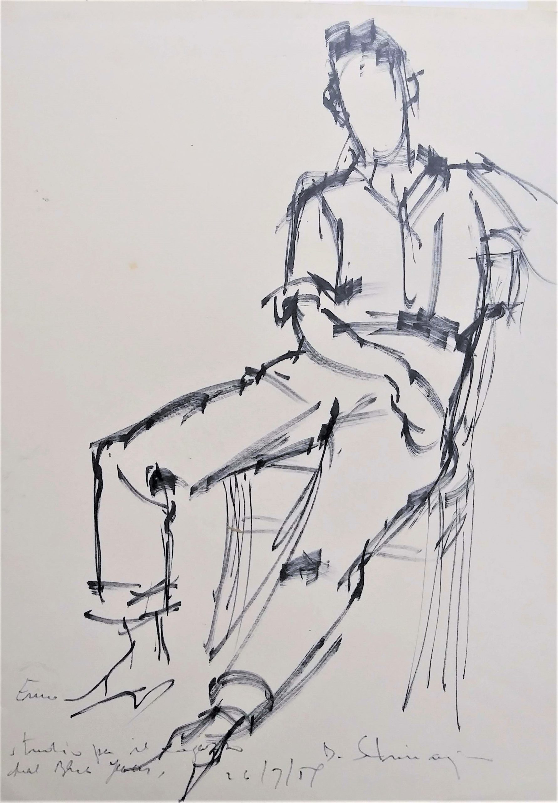 "Study of a seated person" 1959