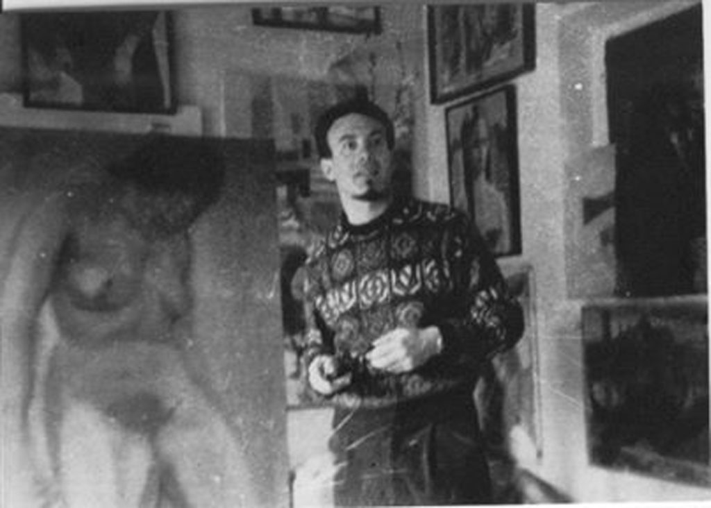 Daniel Schinasi in his studio 1960
