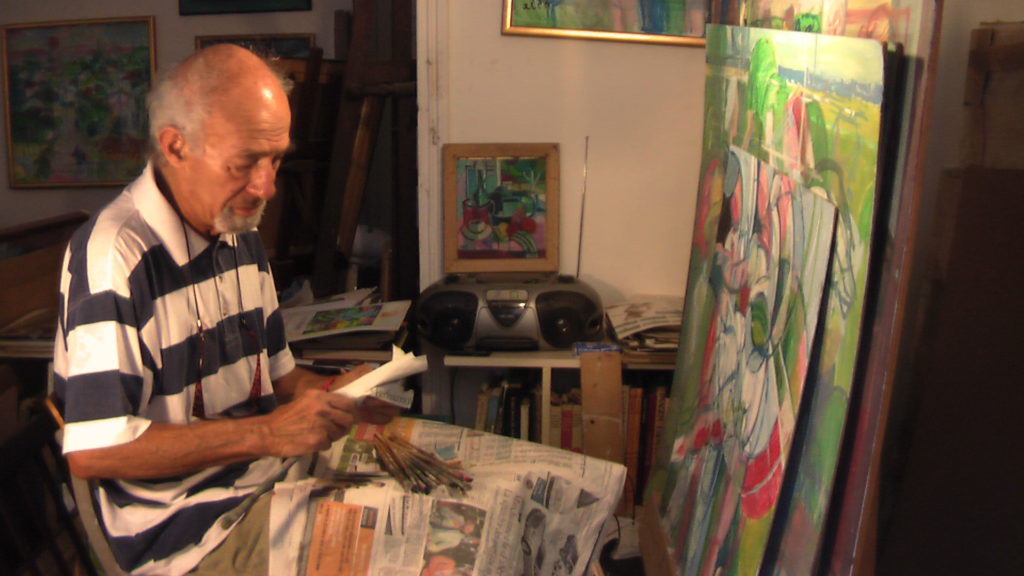 Daniel Schinasi in his Nice Studio
