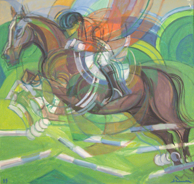 "Horse riding" 1999 cm 80 x 80 - $ 30,000