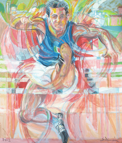 "Salto Ostacoli" 2002 -  cm80x70