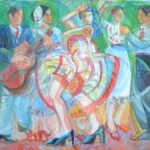 "Balletto Spagnolo" (Flamenco) 2004 - Tempera on Masonite - cm 132 x 106