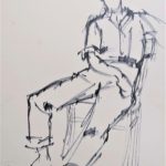 "Study of a seated person" 1959