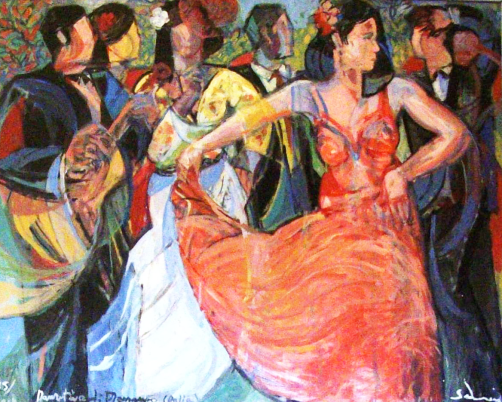 "Flamenco dancer and guitar player" 2012 - cm 100 x 130